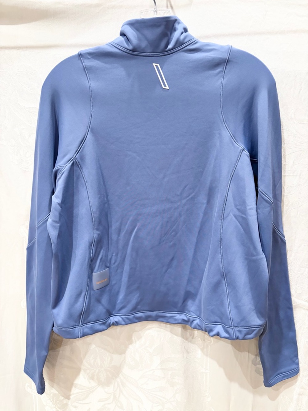 New LULULEMON Blue Detours Welcome Half Zip Stretch Fleece Top 6 - Picture 3 of 5